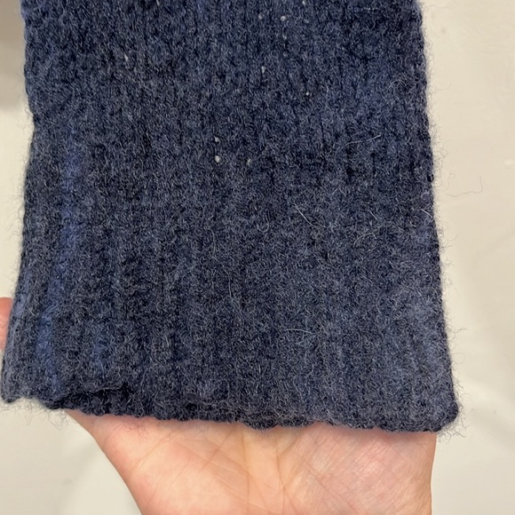 Marika Charles Handmade Cashmere Cardigan Sweater Tie Dye Silk Bow Closure BlueL - Picture 11 of 13